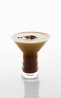 Espresso martini in elegant glass — Stock Photo