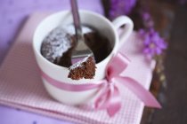 Brownie dessert in cup — Stock Photo