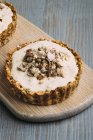 Biscuit pies with milk — Stock Photo