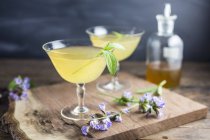 Cocktails with sage in glasses — Stock Photo