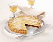 Crostata italiana con ciliegie — Foto stock