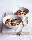 Rice pudding with dried fruits — Stock Photo