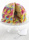 Pinata cake with candies inside — Stock Photo