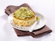 Ricotta flan with caraway — Stock Photo