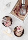 Ice cream in tray — Stock Photo