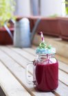Smoothie with beetroot and fruit — Stock Photo