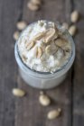 Peanut butter in jar — Stock Photo