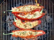Grilled red peppers — Stock Photo
