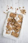 Gluten-free, cranberries and oat flapjacks — Stock Photo