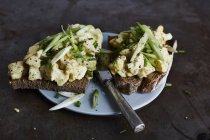 Egg salad with onions — Stock Photo