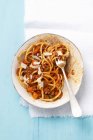 Spaghetti Pasta Boloñesa - foto de stock