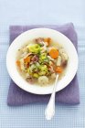 Sopa de verduras con frijoles - foto de stock
