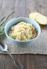 Coleslaw with spring onions — Stock Photo