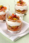 Salmon tartare with yoghurt — Stock Photo