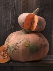 Stacked orange pumpkins — Stock Photo