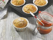 Freshly baked rose hip muffins — Stock Photo