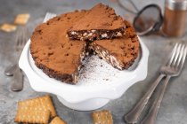 Шоколадный торт и печенье — стоковое фото