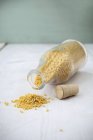 Tiny ball-shaped soup orzo pasta — Stock Photo