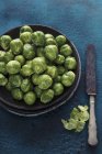 Bowl of Brussels sprouts — Stock Photo