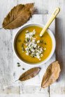 Bowl of pumpkin soup — Stock Photo