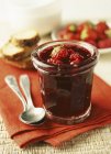 Strawberry and raspberry jam — Stock Photo