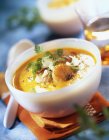 Creamed pumpkin soup — Stock Photo