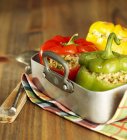 Peppers stuffed with bulghur — Stock Photo
