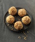 Crushed almond truffles — Stock Photo