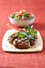 Grilled veal chop — Stock Photo