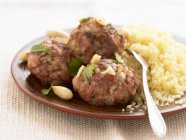Coriander meatballs  on plate — Stock Photo