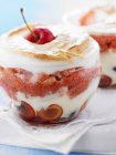 Cherry Charlotte served in a verrine — Stock Photo