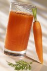 Bicchiere di succo di carota — Foto stock