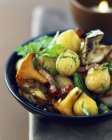 Frittura di castagne e pancetta — Foto stock