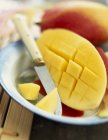 Diced fresh mango — Stock Photo