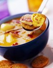 Mullet bouillabaisse in saucepan — Stock Photo