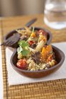Quinoa tabbouleh with beef — Stock Photo