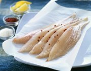 Raw Fillets of cod — Stock Photo