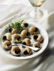 Snails from Bourgogne with butter — Stock Photo