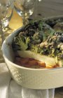 Vegetable gratin in bowl — Stock Photo