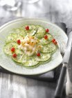 Grated fried celeriac salad — Stock Photo