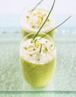 Iced courgette soup — Stock Photo