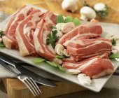 Raw pork pieces — Stock Photo