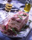 Warm red mullet and potato terrine — Stock Photo
