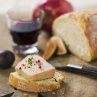 Foie gras on bread — Stock Photo