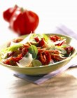 Marinated peppers in bowl — Stock Photo