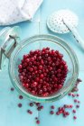 Fresh Lingonberries in jar — Stock Photo