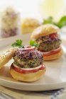 Veal and cumin mini burgers — Stock Photo