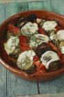 Tian aux légumes avec mozzarella — Photo de stock