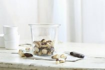 Brazil nuts in jar — Stock Photo