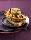 Foie Gras Sandwich — Stockfoto